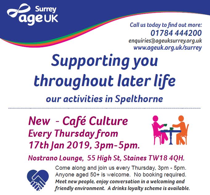 Cafe Culture AGE UK Staines